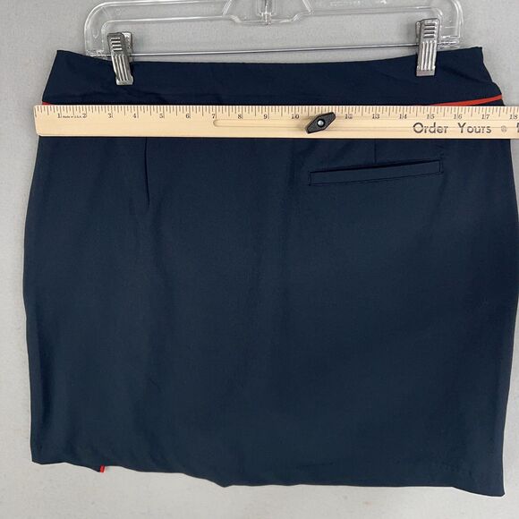 Greg Norman Skirt Womens 8 Dark Navy Red Skort Shorts Golf Performance Active - Picture 11 of 14